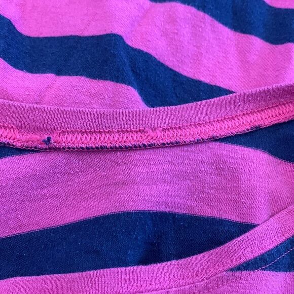 La Senza Vintage Y2K Sequin Pyjama Top Pink and Black Stripe Size Small - Picture 7 of 7